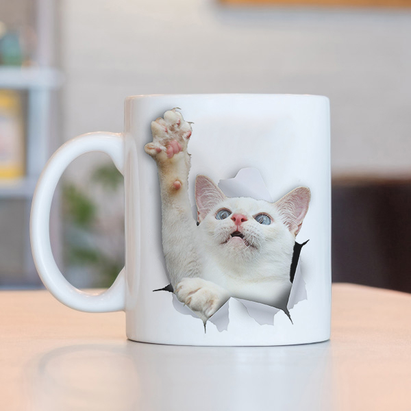 Caneca D Gato Branquinho