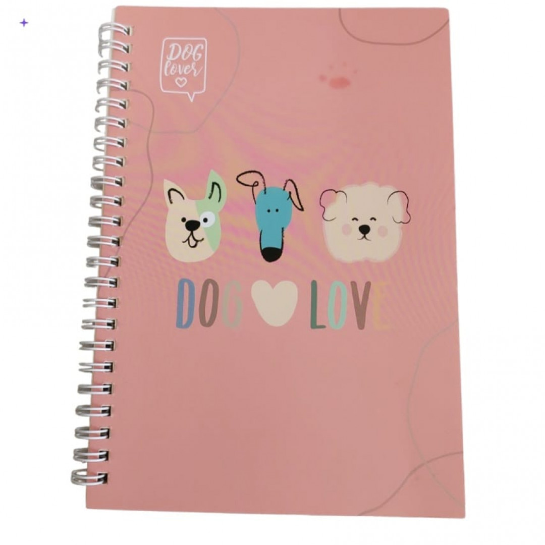 Caderno P DOG  rosa