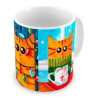 Caneca natal com gatos