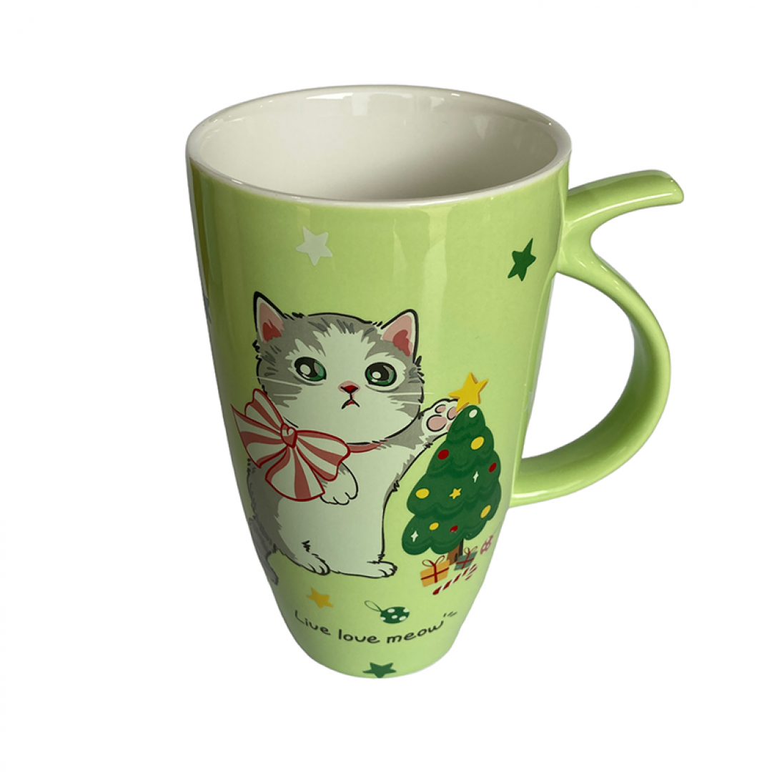 Caneca Verde 600 ml Gata Laçarote