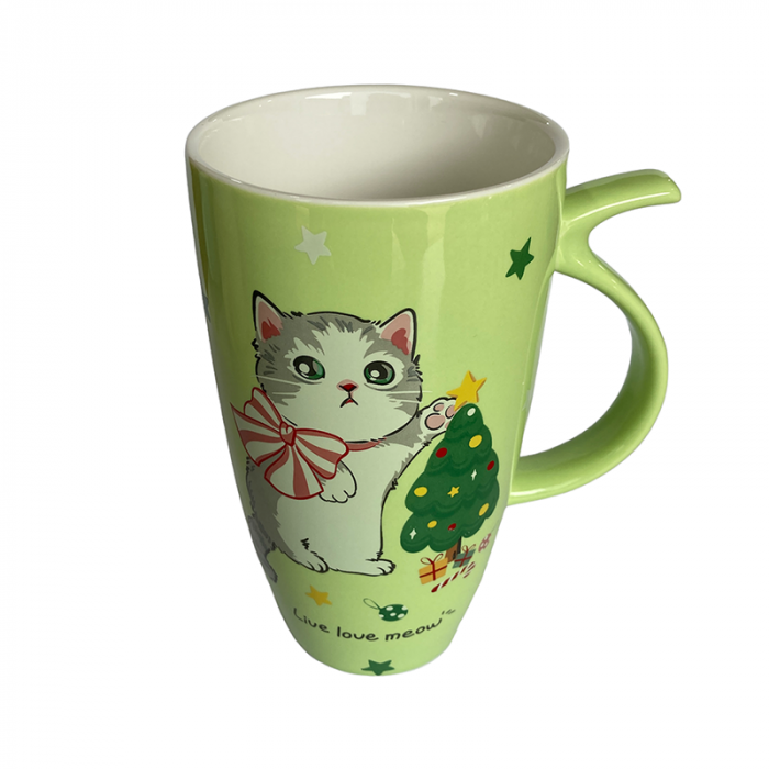 Caneca Verde 600 ml Gata Laçarote