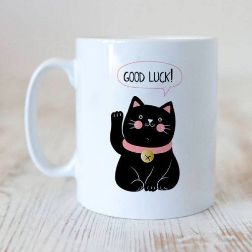 Caneca Cat Good Luck