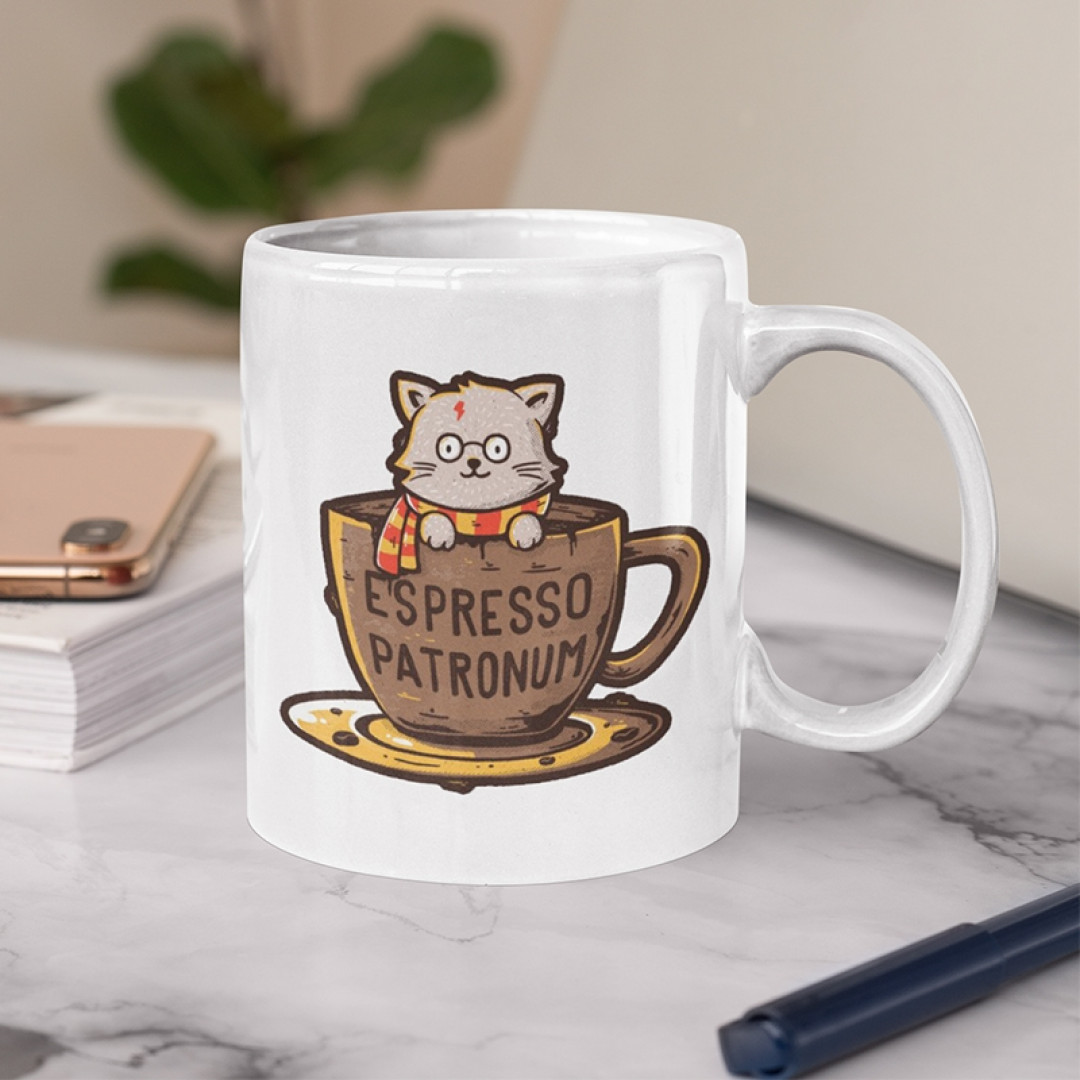 Caneca Cat Harry Espresso