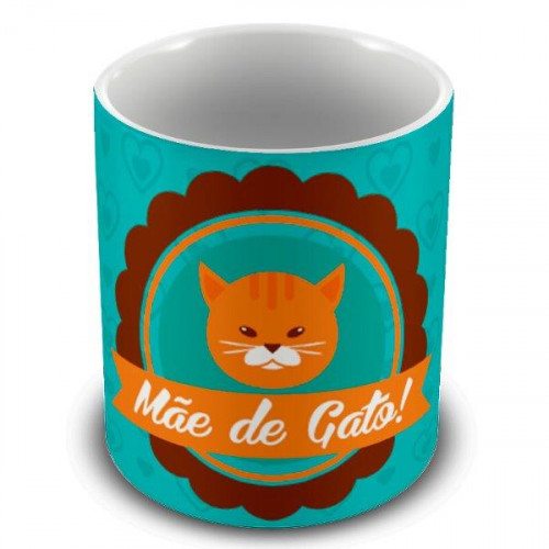 Caneca Corações Mãe de gato