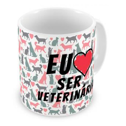 Caneca Eu Amo Ser Veterinaria