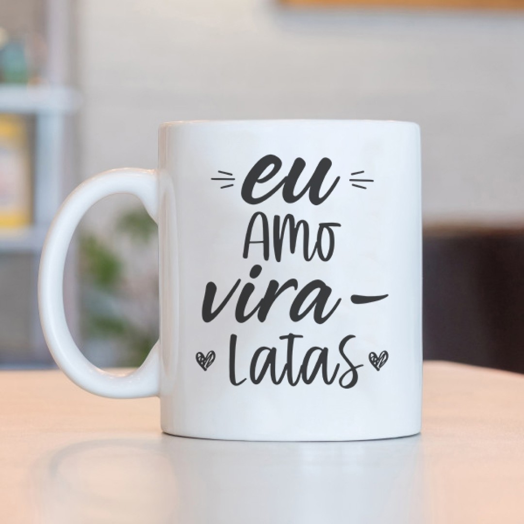Caneca Eu Amo Vira-Latas
