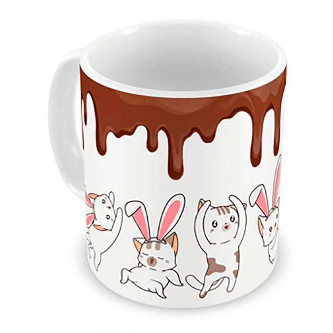 Caneca  Gatinho da Páscoa  chocolate