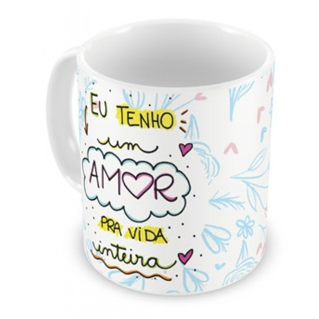 Caneca Gatinho Eu tenho um amor para vida toda