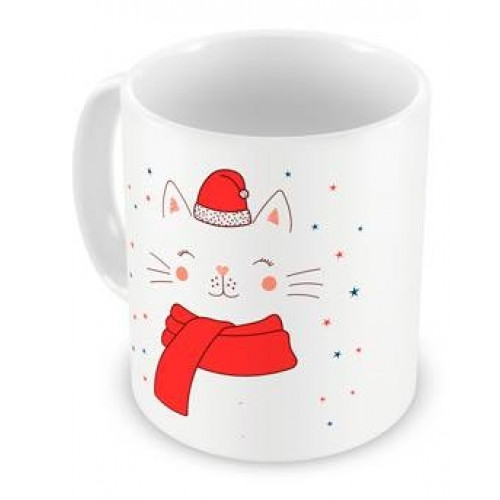 Caneca natal  gatinho noel