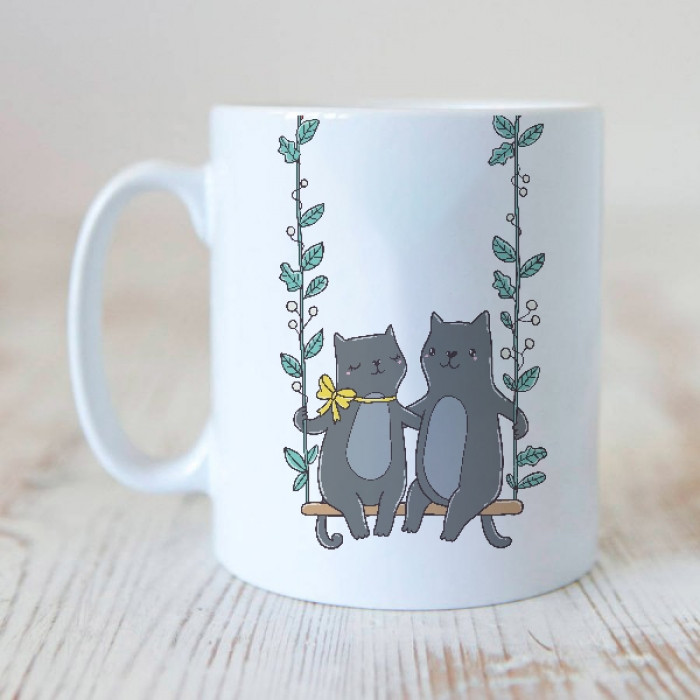 Caneca Gatos Namorados