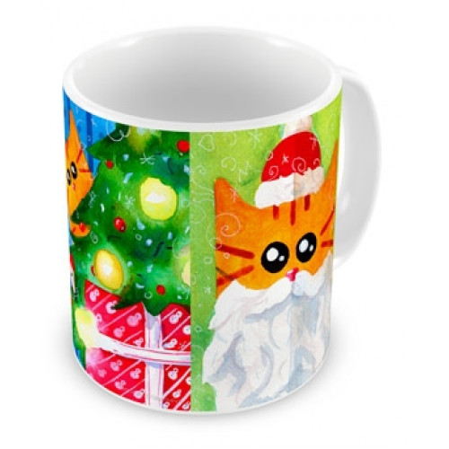 Caneca Gatos Natalino