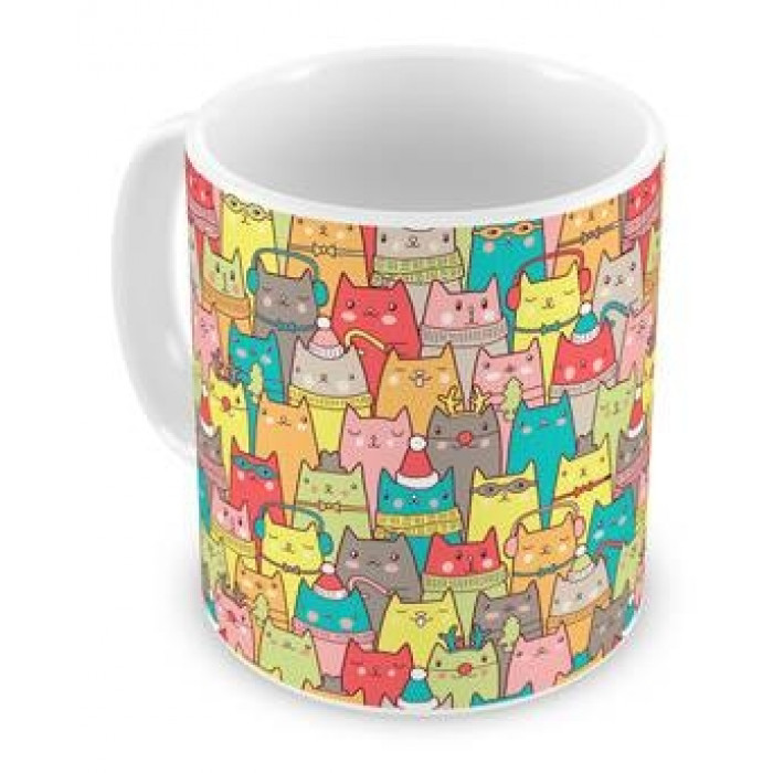 Caneca natal de gatos