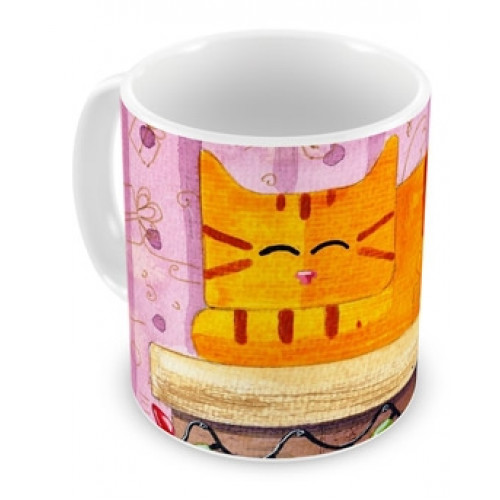 Caneca natal gato dorminhoco