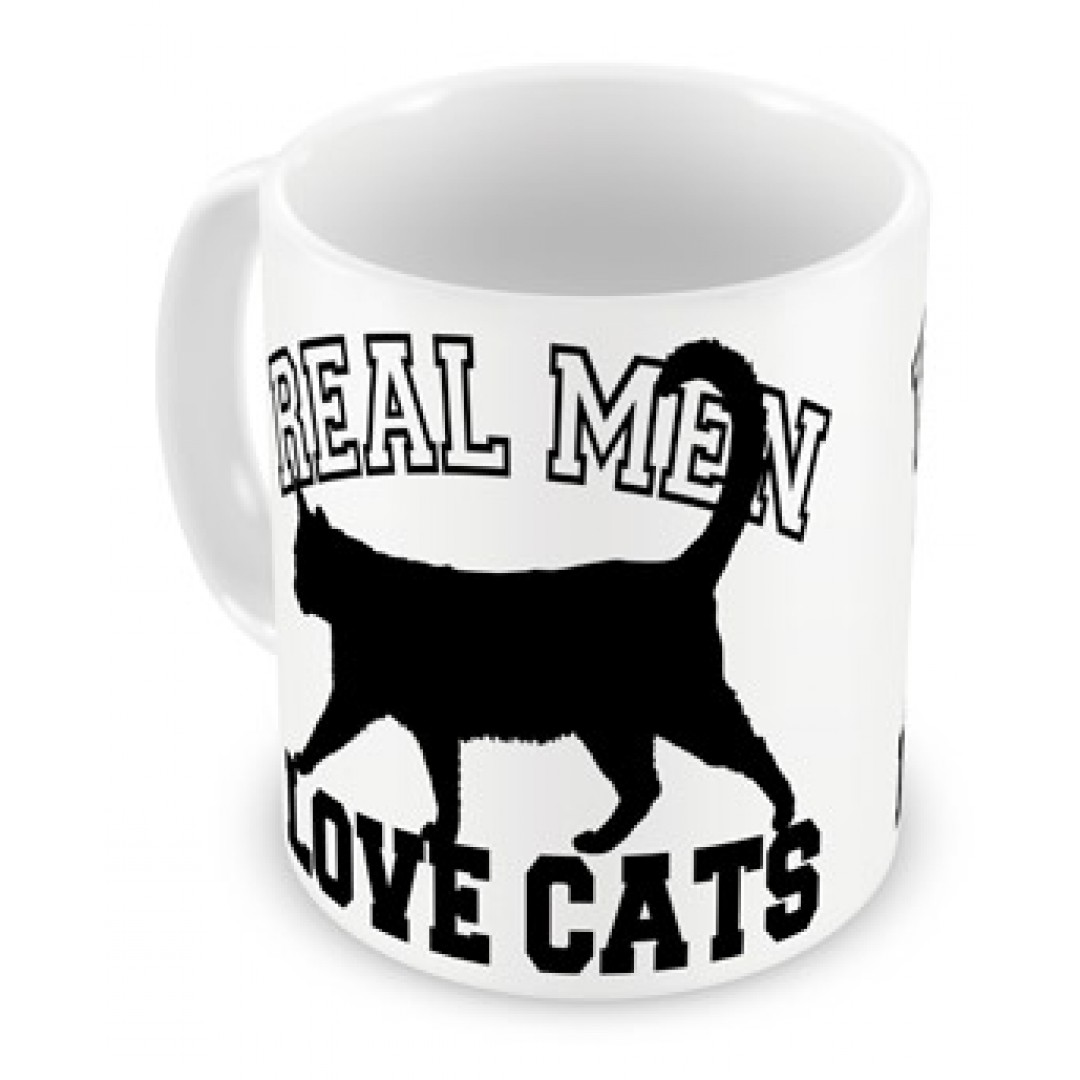 Caneca Real men love cats *