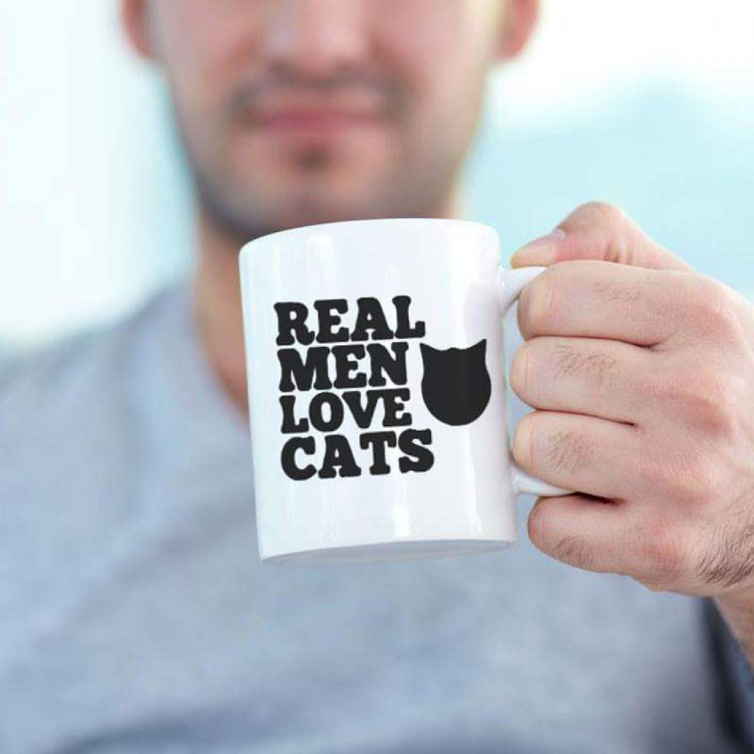 Caneca Real men love cats