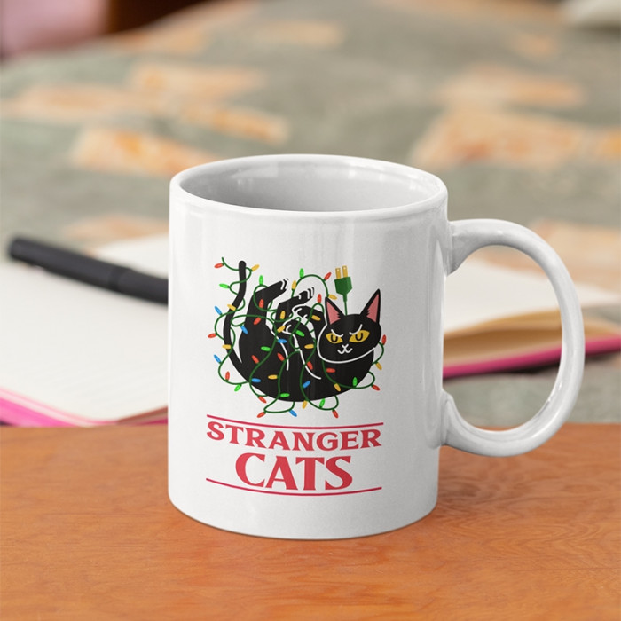 Caneca Stranger Cat Luzes