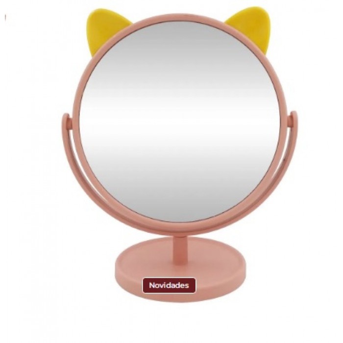 Espelho de Mesa Gatinha  Rosa