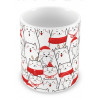 Caneca Natal Gatos Papai Noel