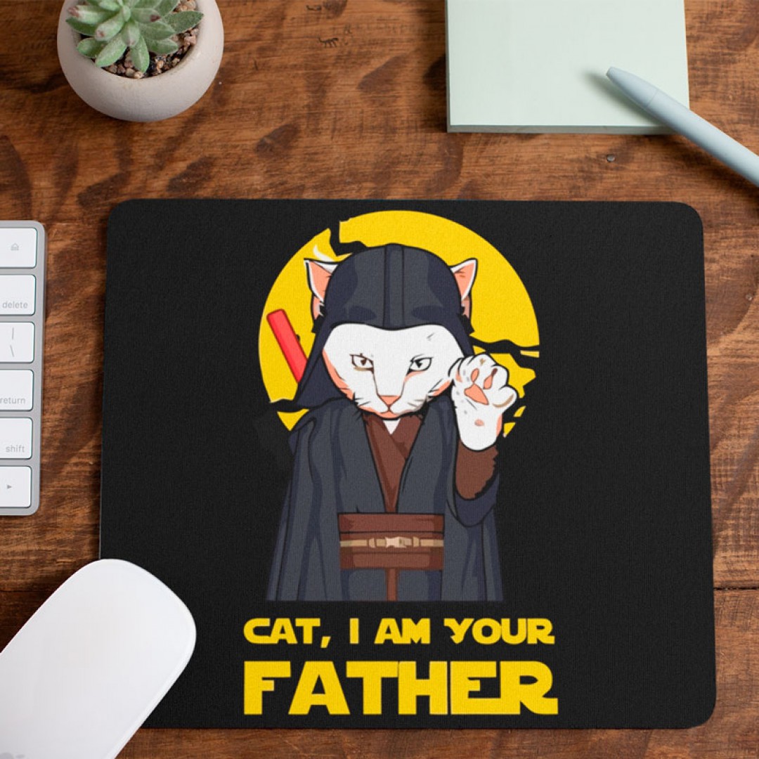 Mouse Pad Cat I am Your Father Star
