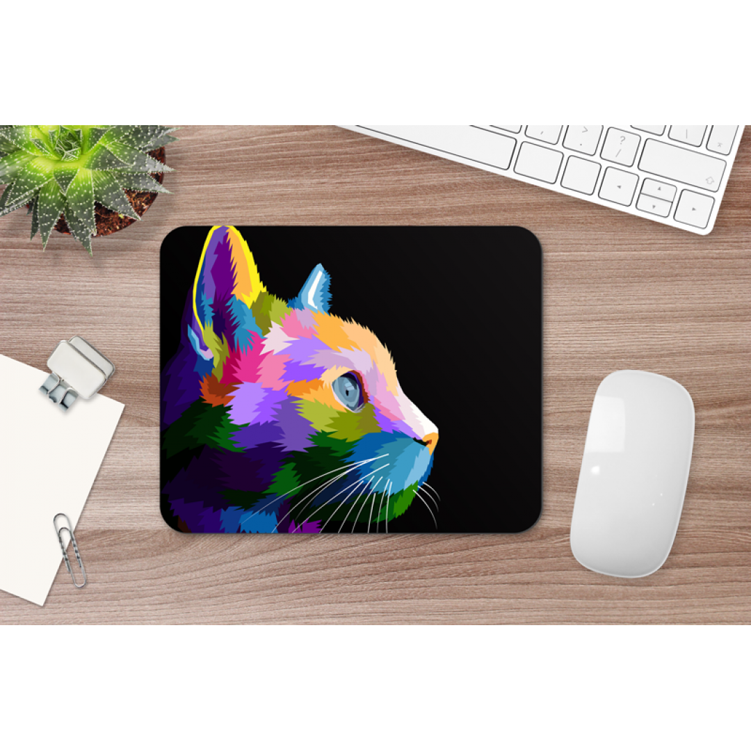 Mouse Pad Gato Color Black