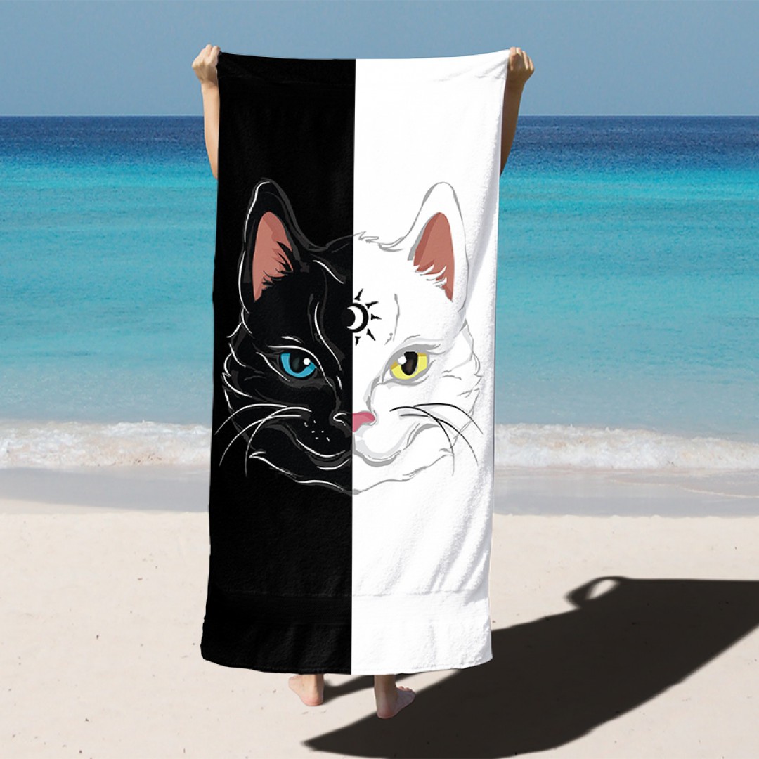 Flores do bebê gato toalha de praia verão gatinho jogar jogo toalhas de  banho toalha de