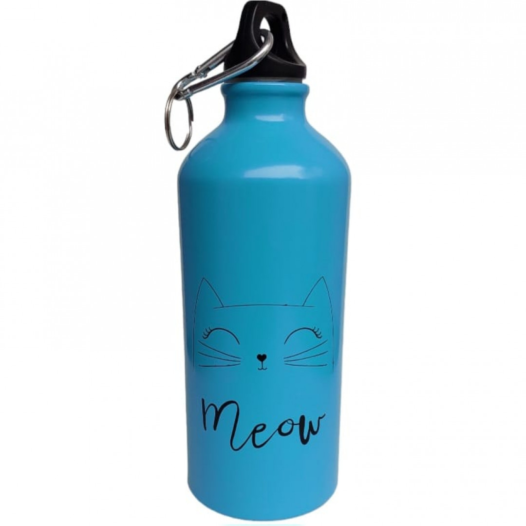 Garrafa Squeeze Alumínio 500ml  gatinha meow