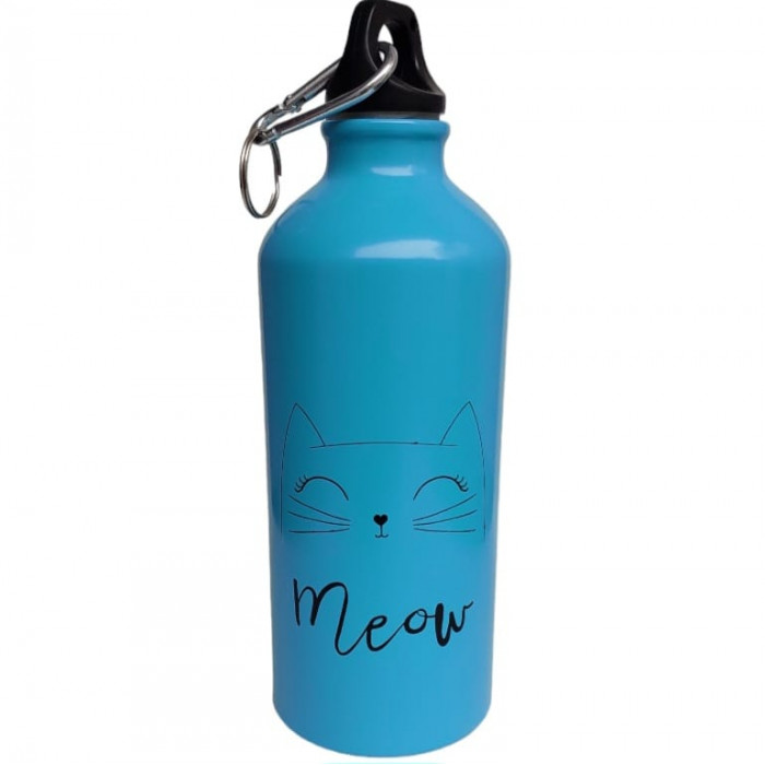 Garrafa Squeeze Alumínio 500ml  gatinha meow