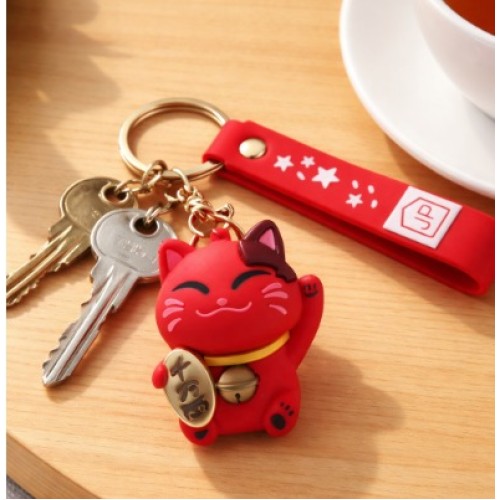 .Chaveiro Gato da sorte vermelho 