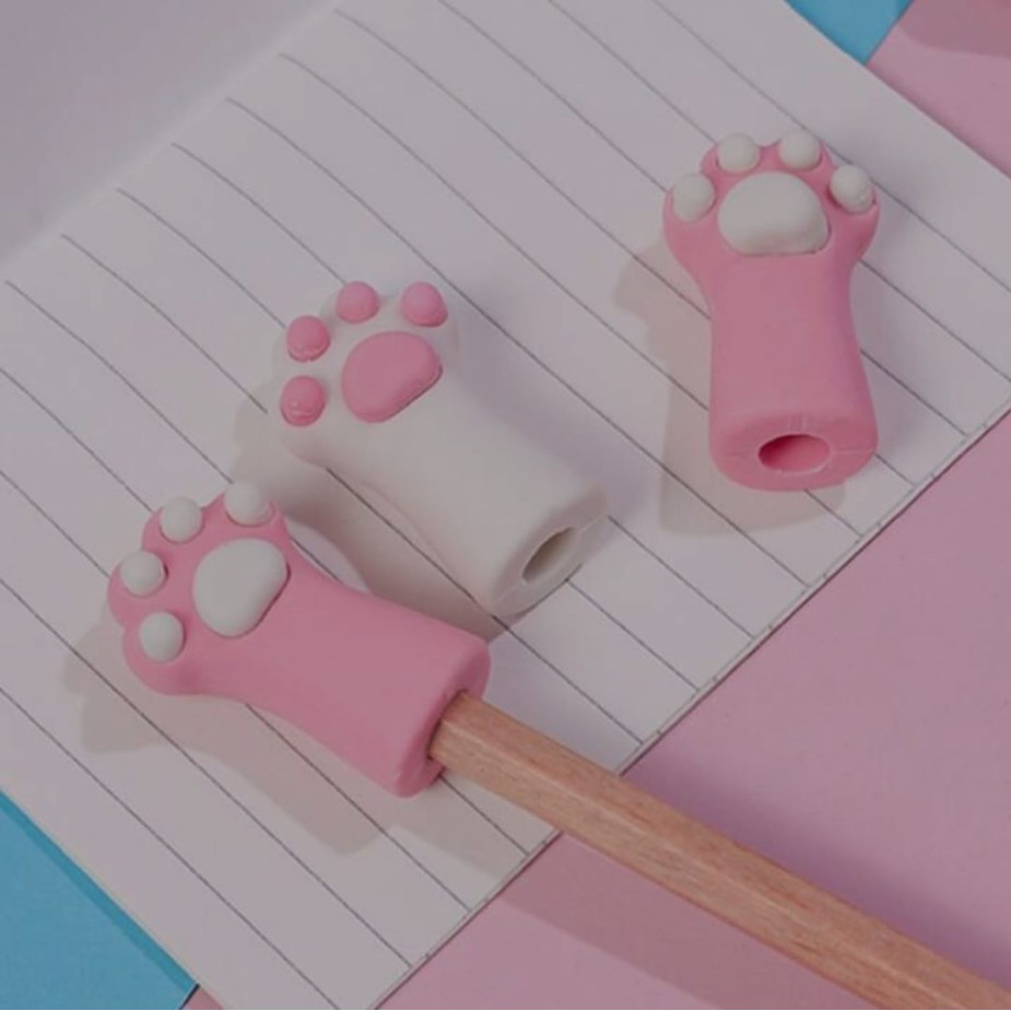 Ponteira de lápis borracha patinha de gato