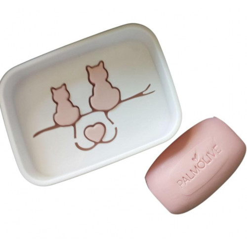 Porta sabonete gatinhos love