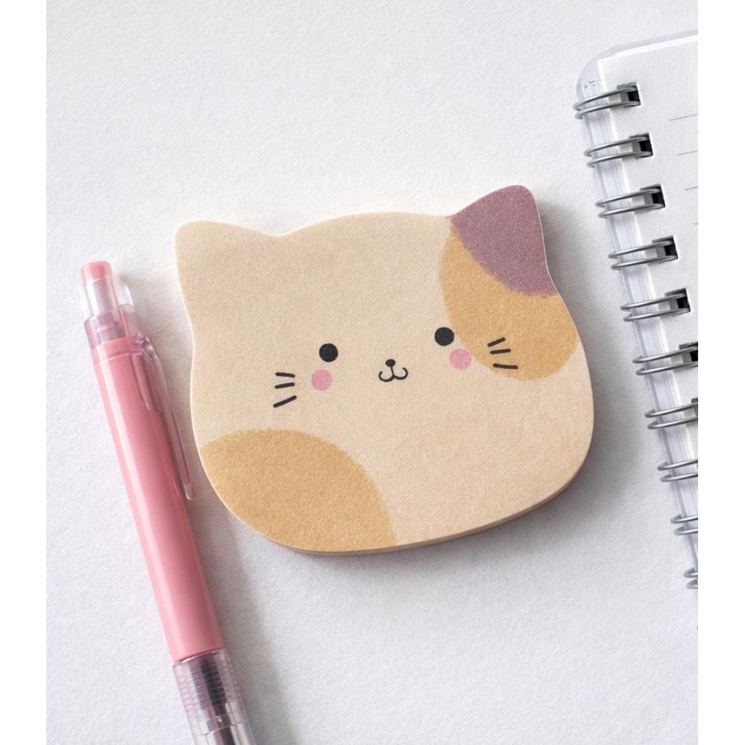 Post-it bloquinho anotação carinha de gato