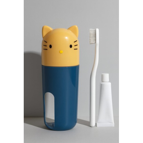 Porta escova de dentes e pasta gatinho hello