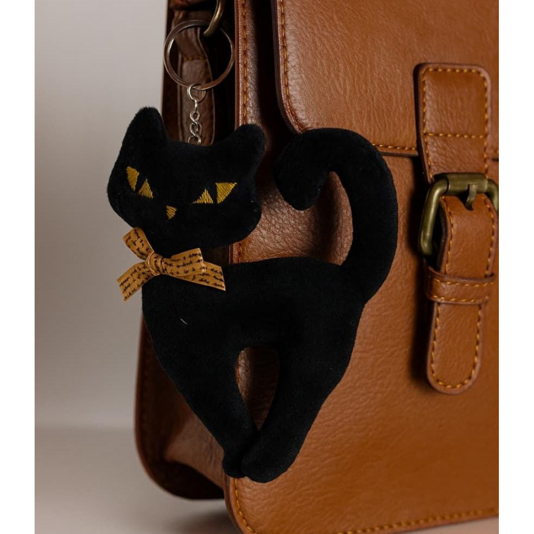 Chaveiro  gata Pelúcia branco ou preto