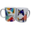 Dupla de canecas gatos coloridos