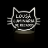 Luminaria 3d   gato quadro de mensagem