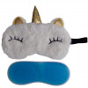 Máscara para Dormir e Relaxar com gel Gatinho Unicórnio 