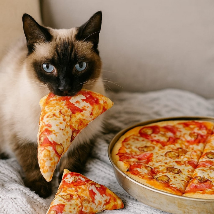 02 Mini pizza Brinquedo com Catnip